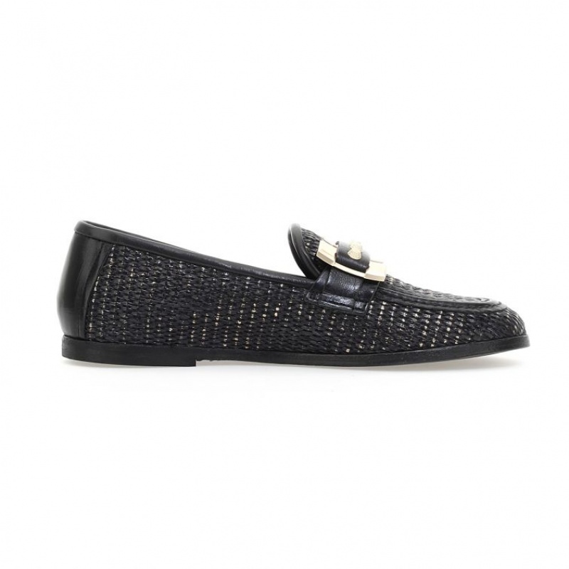 A.S.98 Janele flat shoes Dame Svarte | NO-PYXTVB749