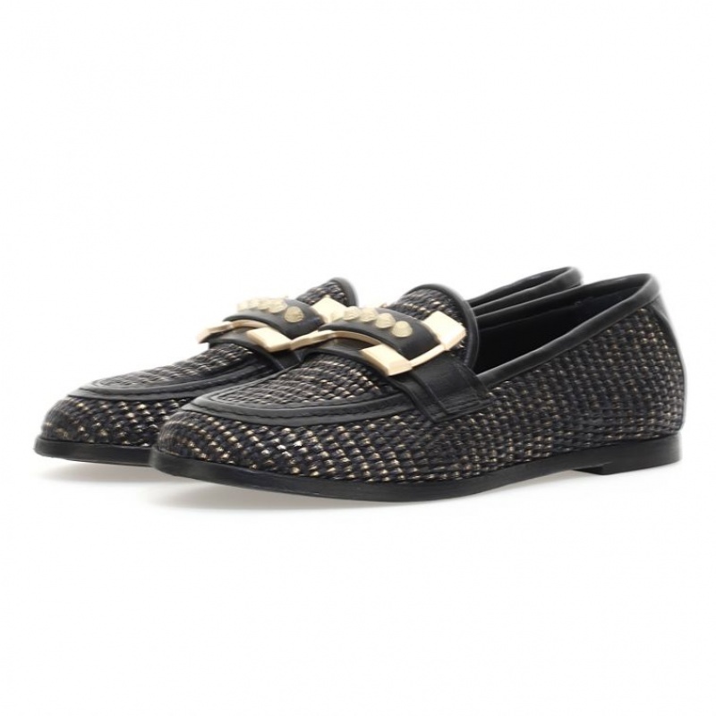 A.S.98 Janele flat shoes Dame Svarte | NO-PYXTVB749