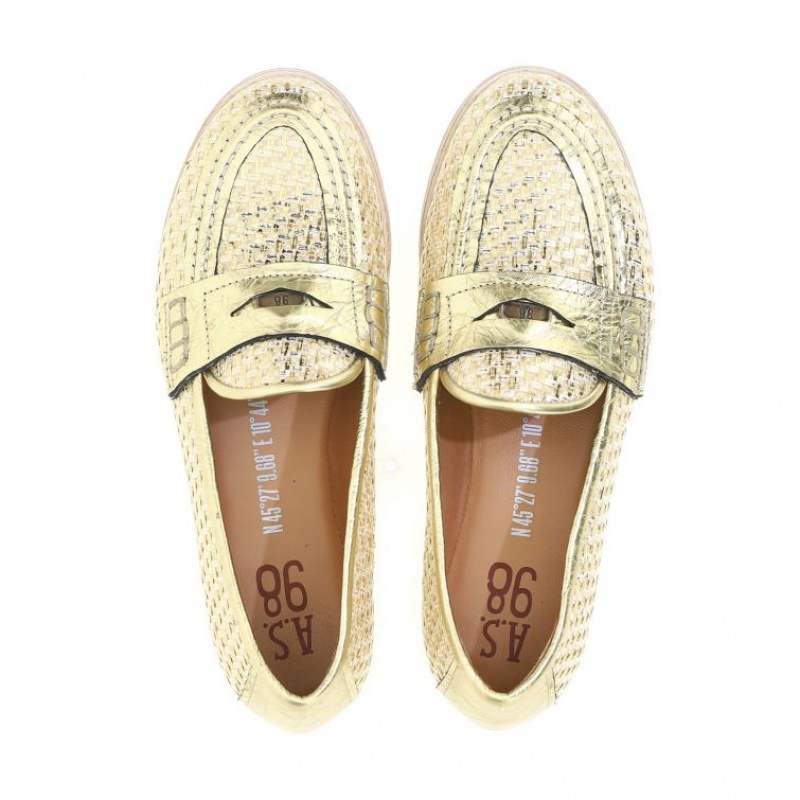 A.S.98 Janene flat shoes Dame Gull | NO-DNPOHV243