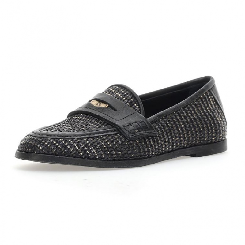 A.S.98 Janene flat shoes Dame Svarte | NO-ZVJWUM734