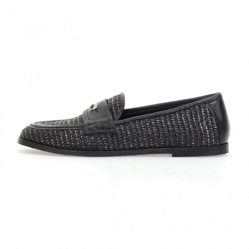 A.S.98 Janene flat shoes Dame Svarte | NO-ZVJWUM734