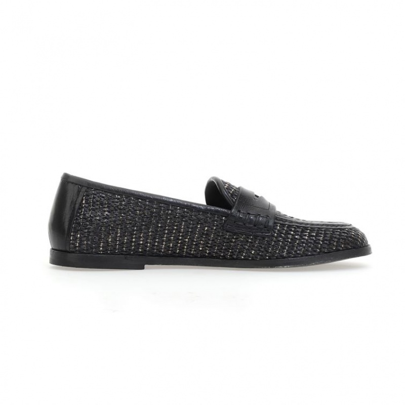 A.S.98 Janene flat shoes Dame Svarte | NO-ZVJWUM734