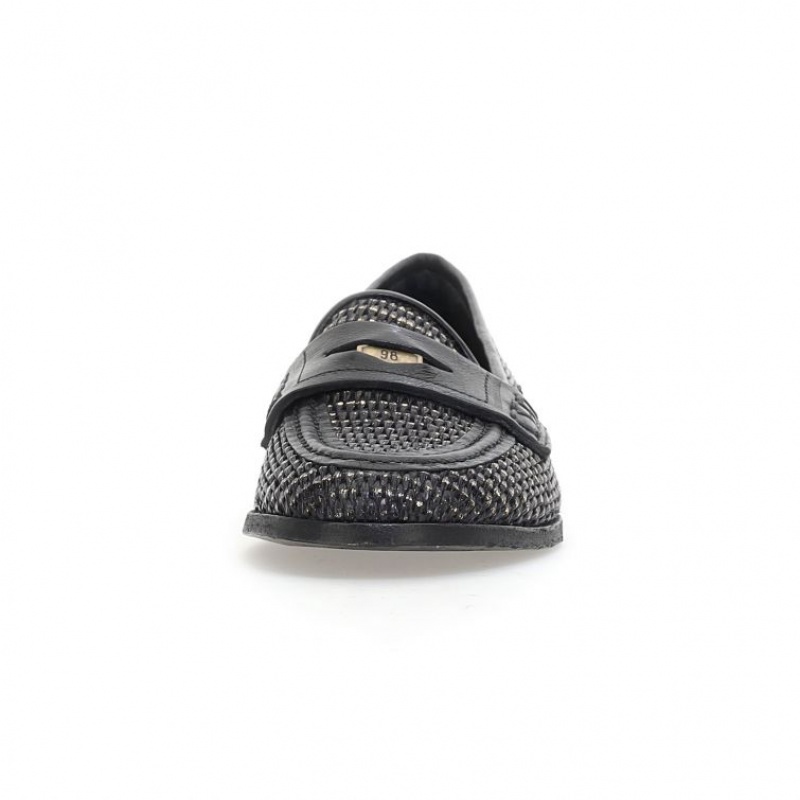 A.S.98 Janene flat shoes Dame Svarte | NO-ZVJWUM734