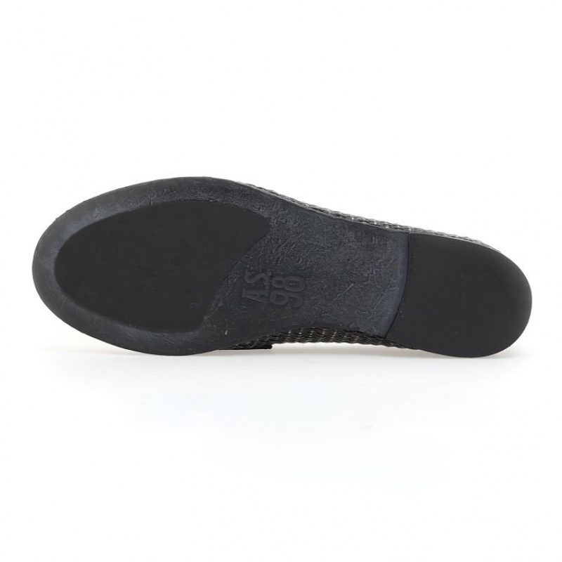 A.S.98 Janene flat shoes Dame Svarte | NO-ZVJWUM734