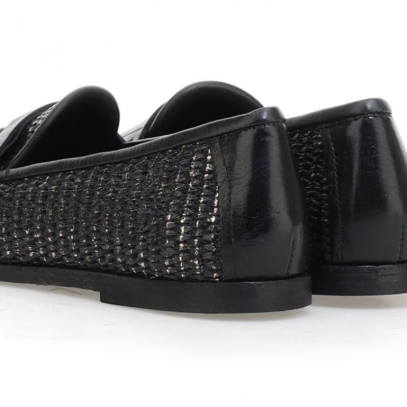 A.S.98 Janene flat shoes Dame Svarte | NO-ZVJWUM734