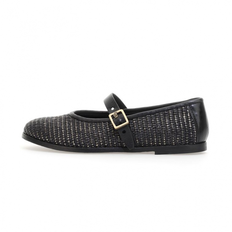 A.S.98 Janet flat shoes Dame Svarte | NO-ZHMSWI908