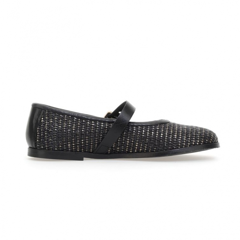 A.S.98 Janet flat shoes Dame Svarte | NO-ZHMSWI908
