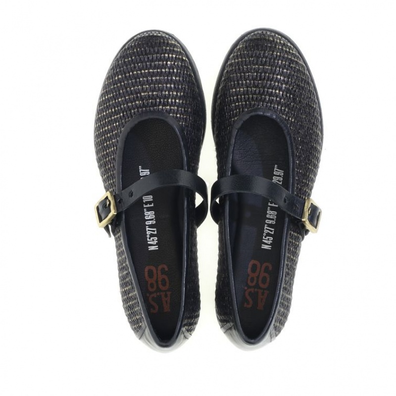 A.S.98 Janet flat shoes Dame Svarte | NO-ZHMSWI908