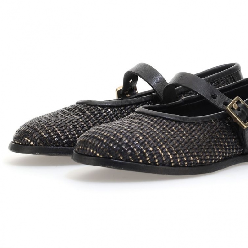 A.S.98 Janet flat shoes Dame Svarte | NO-ZHMSWI908