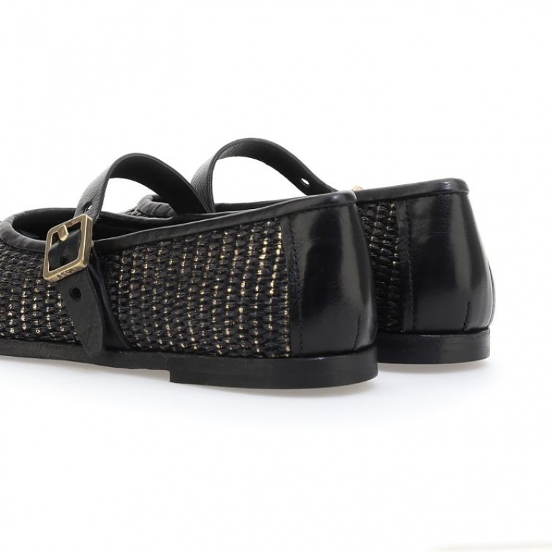 A.S.98 Janet flat shoes Dame Svarte | NO-ZHMSWI908