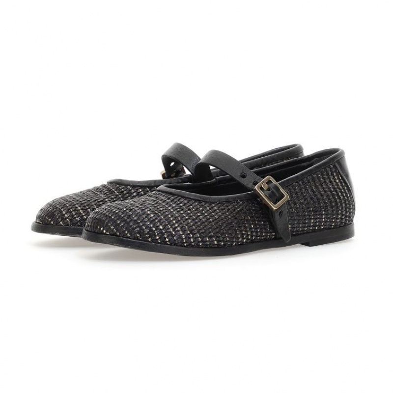 A.S.98 Janet flat shoes Dame Svarte | NO-ZHMSWI908