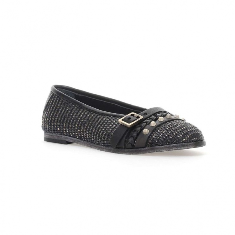 A.S.98 Jayla flat shoes Dame Svarte | NO-CXHIUR074