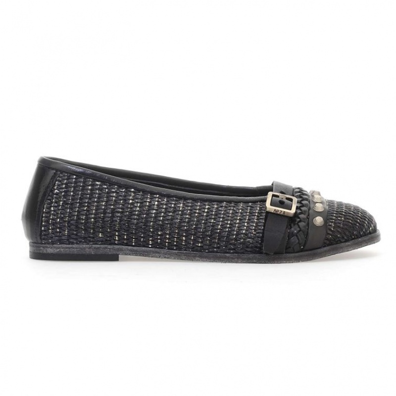 A.S.98 Jayla flat shoes Dame Svarte | NO-CXHIUR074