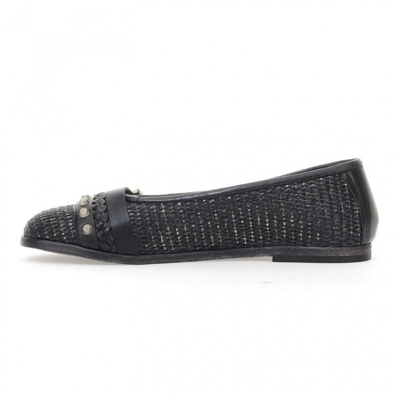 A.S.98 Jayla flat shoes Dame Svarte | NO-CXHIUR074