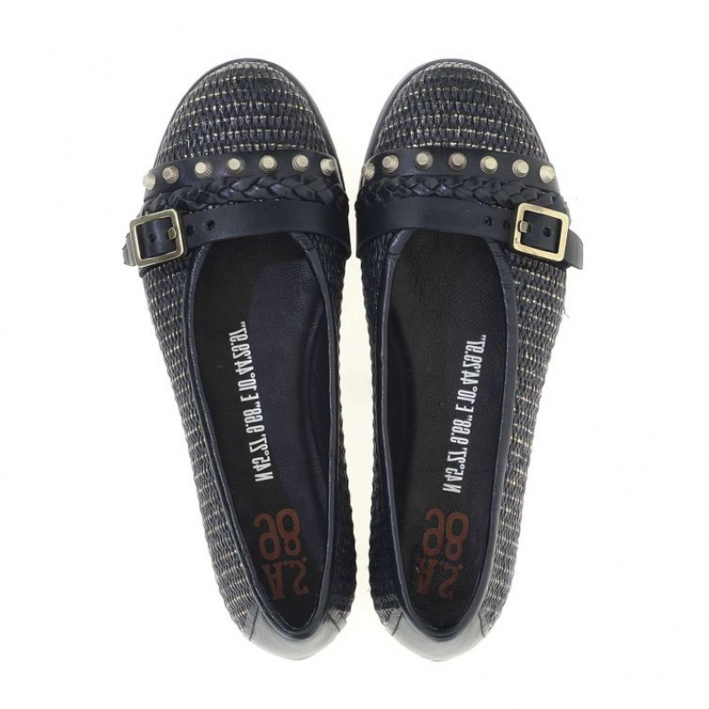A.S.98 Jayla flat shoes Dame Svarte | NO-CXHIUR074
