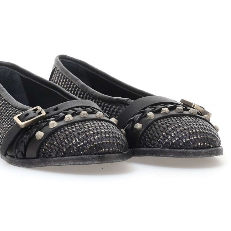 A.S.98 Jayla flat shoes Dame Svarte | NO-CXHIUR074