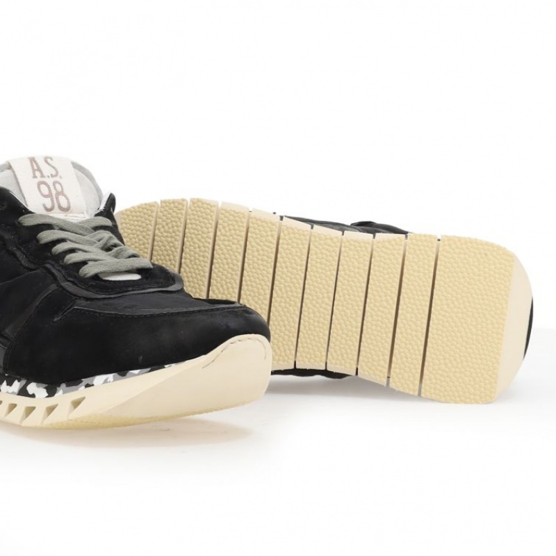 A.S.98 Julian Sneakers Herre Svarte | NO-VKSQDE074