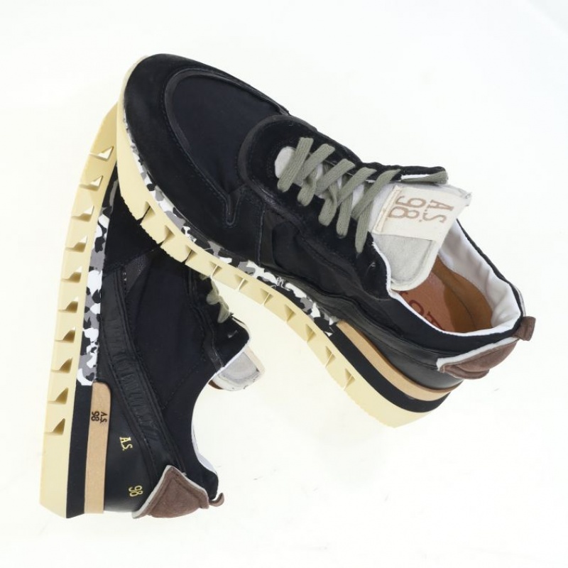 A.S.98 Julian Sneakers Herre Svarte | NO-VKSQDE074