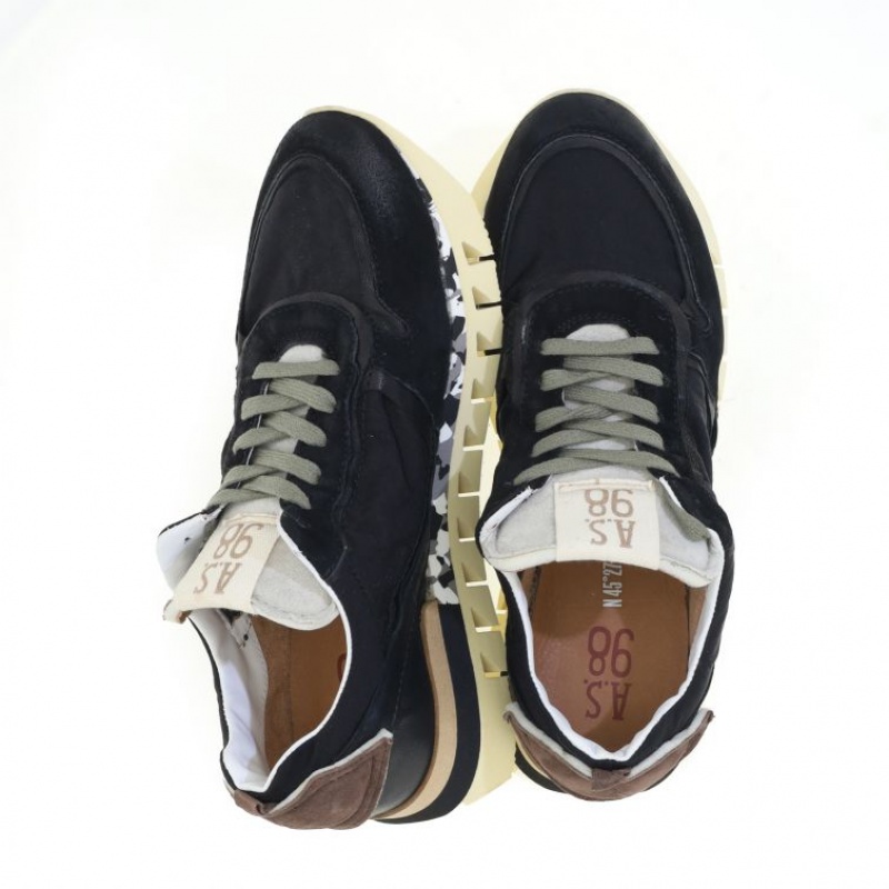 A.S.98 Julian Sneakers Herre Svarte | NO-VKSQDE074
