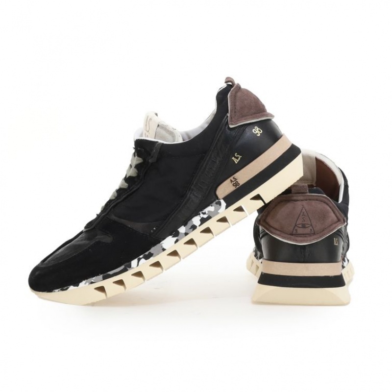 A.S.98 Julian Sneakers Herre Svarte | NO-VKSQDE074