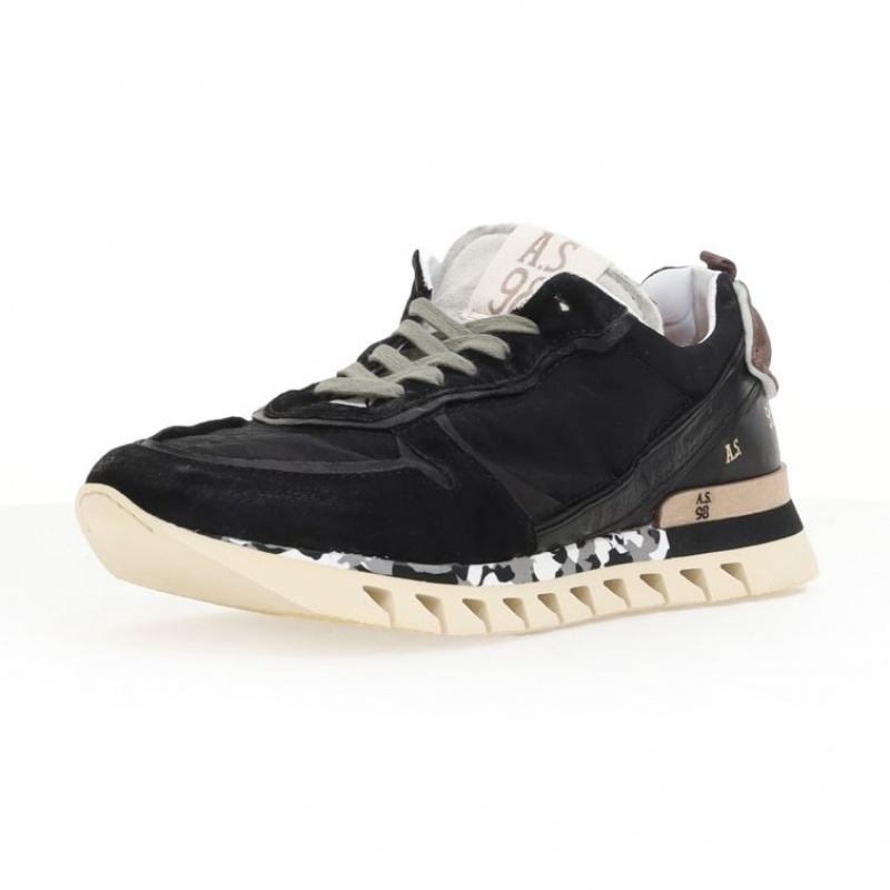 A.S.98 Julian Sneakers Herre Svarte | NO-VKSQDE074