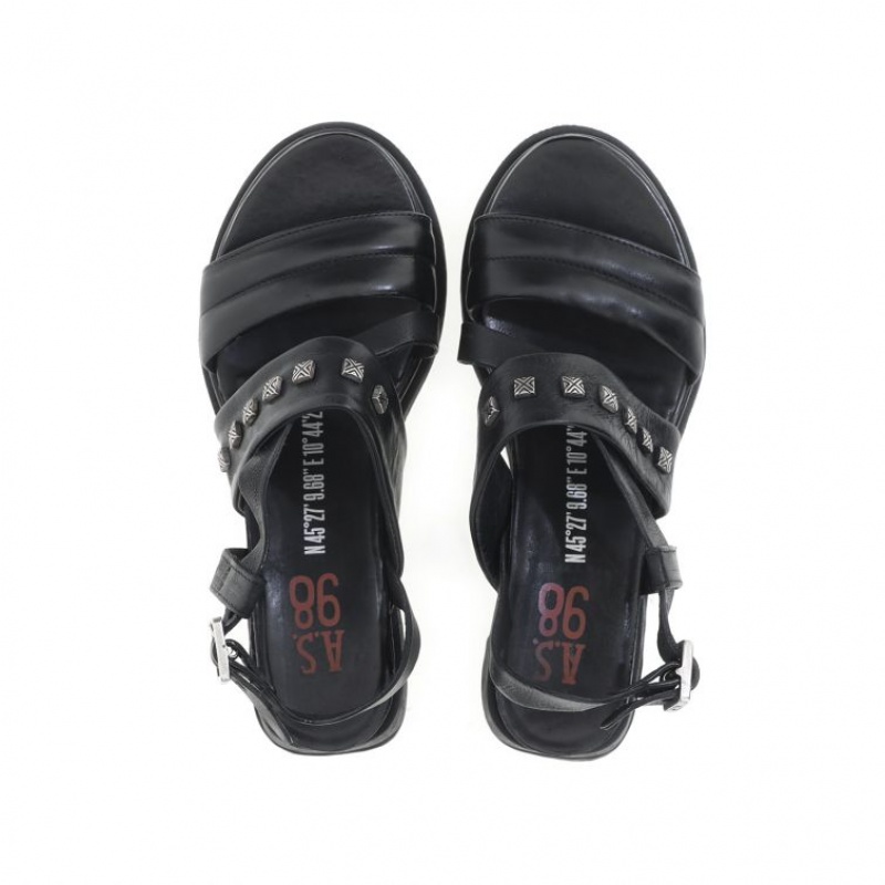 A.S.98 Lalla Sandaler Dame Svarte | NO-WPFVOQ584