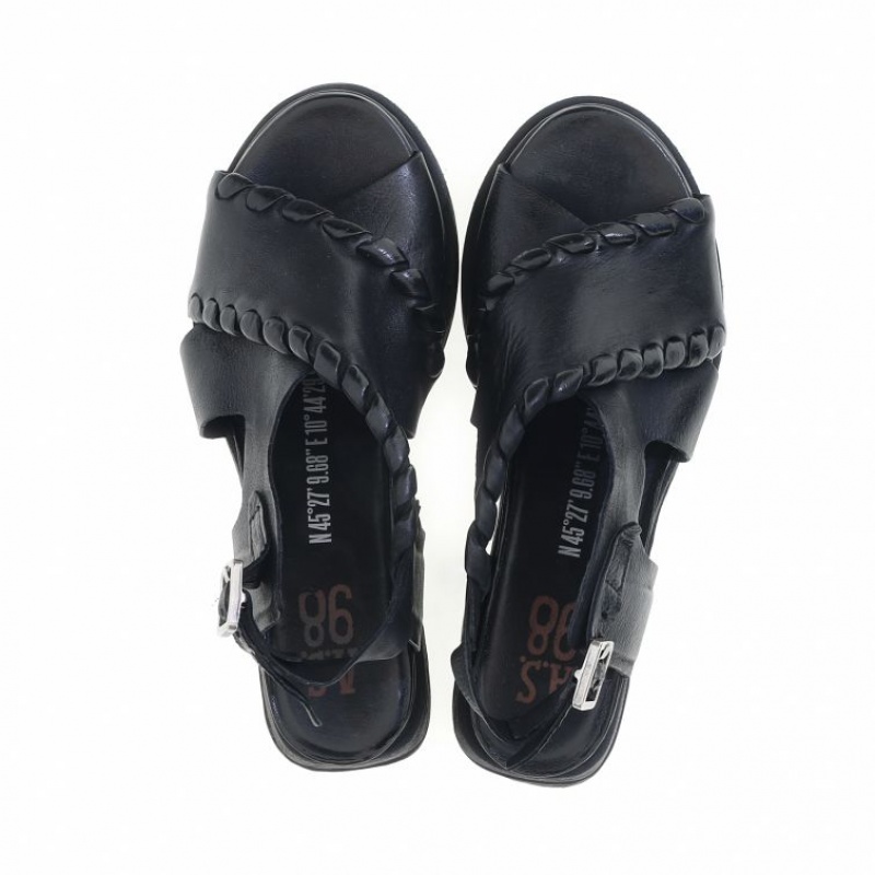 A.S.98 Laz Sandaler Dame Svarte | NO-AIBYCV456