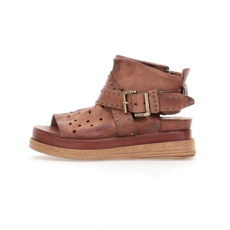 A.S.98 Lenora Sandaler Dame Khaki | NO-BVNEXK567