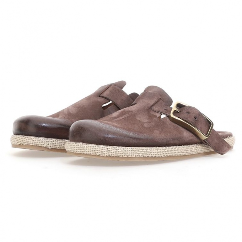 A.S.98 Mules Mike flat shoes Herre Brune | NO-IENRCZ348