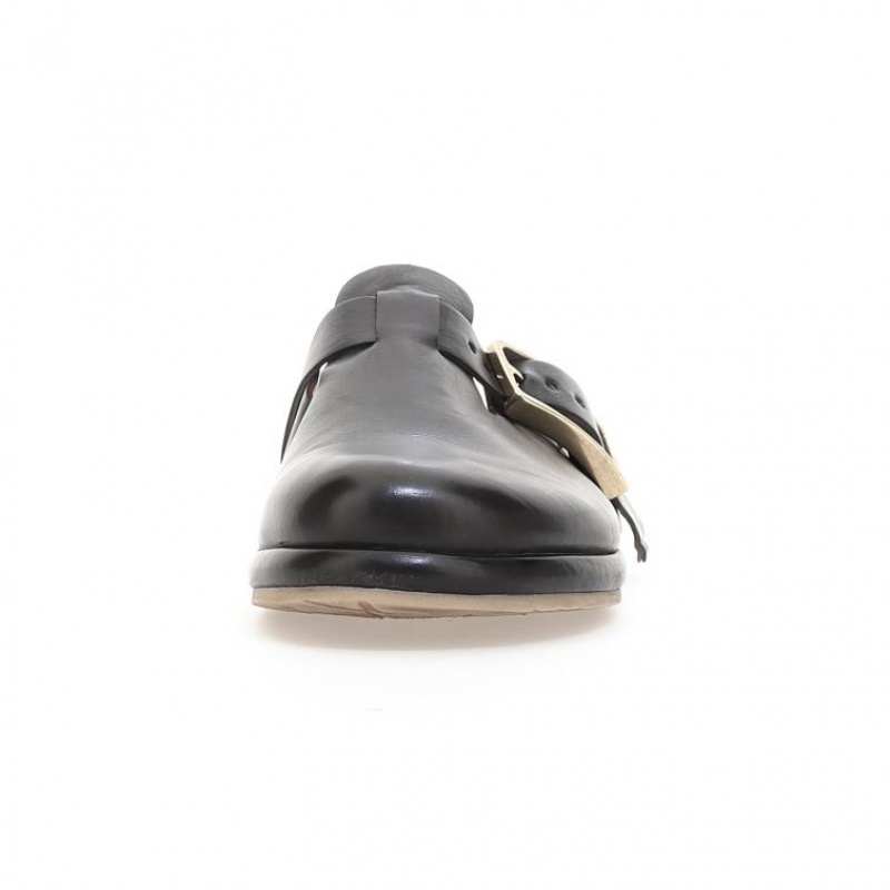 A.S.98 Mules Mike flat shoes Herre Svarte | NO-HCIRDP369