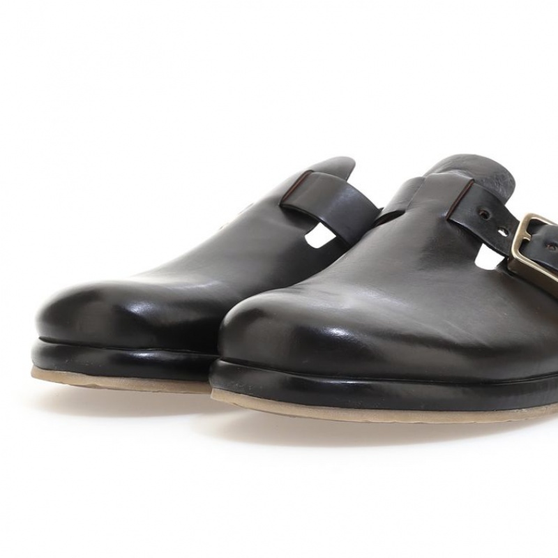 A.S.98 Mules Mike flat shoes Herre Svarte | NO-HCIRDP369