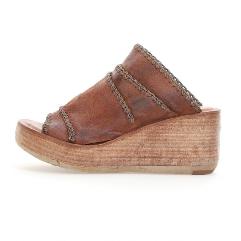 A.S.98 Nivek Sandaler Dame Khaki | NO-MVKQFH873