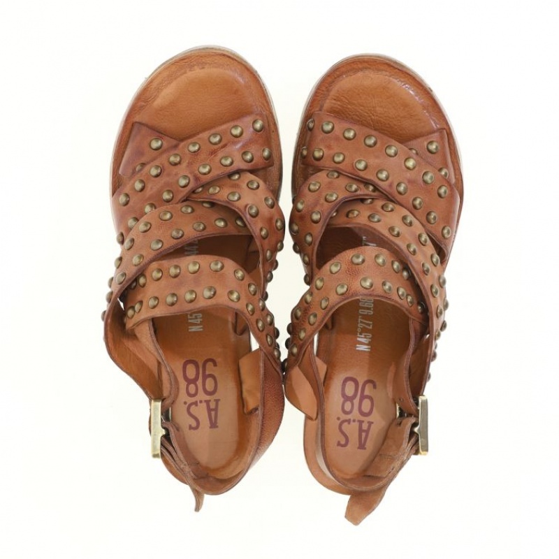 A.S.98 Normand Sandaler Dame Khaki | NO-CLAWXG073