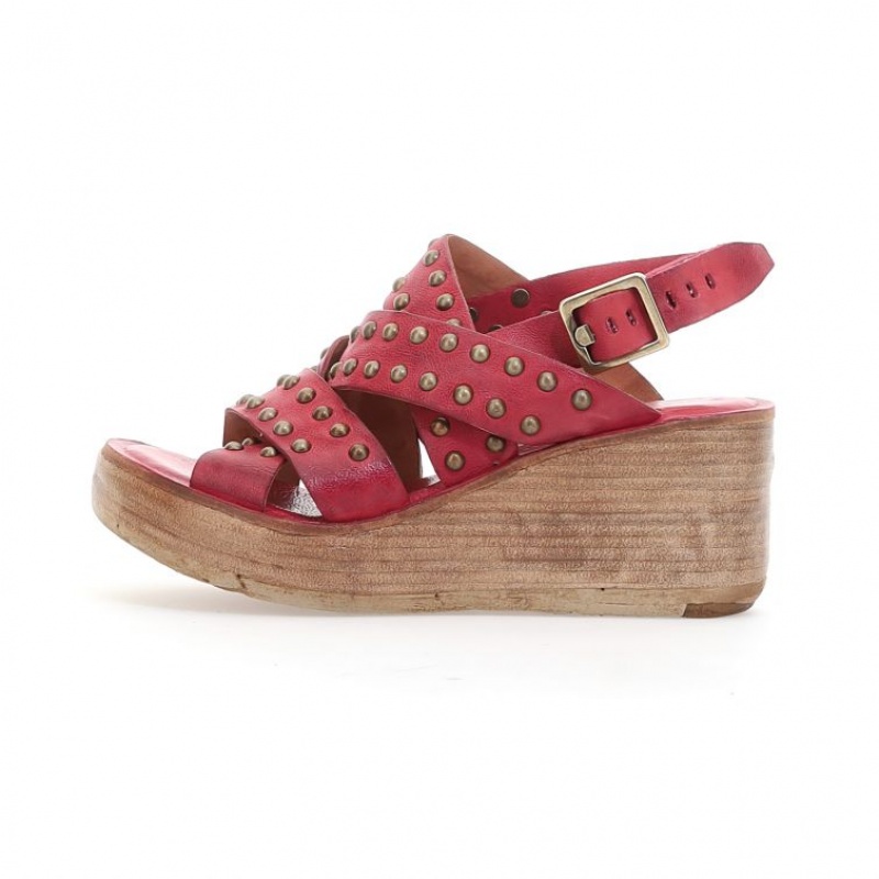 A.S.98 Normand Sandaler Dame Mørke Rød | NO-ZBYLTH831