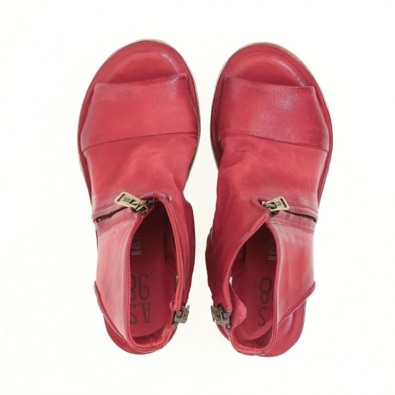 A.S.98 Nowell Sandaler Dame Mørke Rød | NO-TZAMKN630
