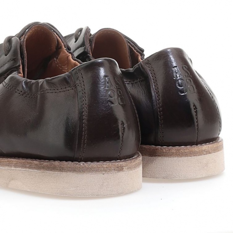 A.S.98 Oberon flat shoes Herre Svarte | NO-TXCWJU106