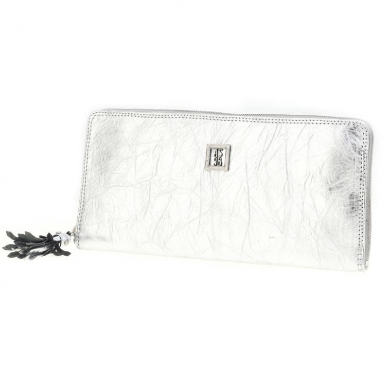 A.S.98 Placida Lommebok Unisex Sølv | NO-RLMVXJ569