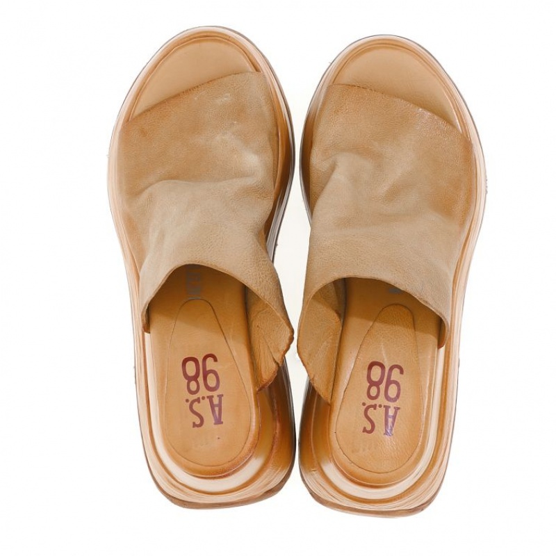 A.S.98 Rae Mules Dame Khaki | NO-NJAXOE128