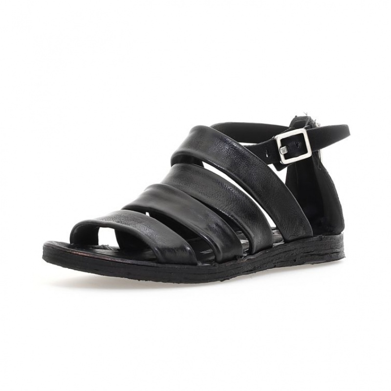 A.S.98 Ros Sandaler Dame Svarte | NO-JHSUXK846