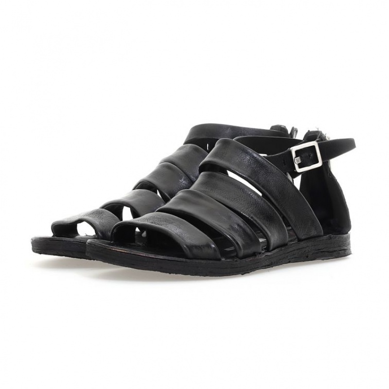 A.S.98 Ros Sandaler Dame Svarte | NO-JHSUXK846