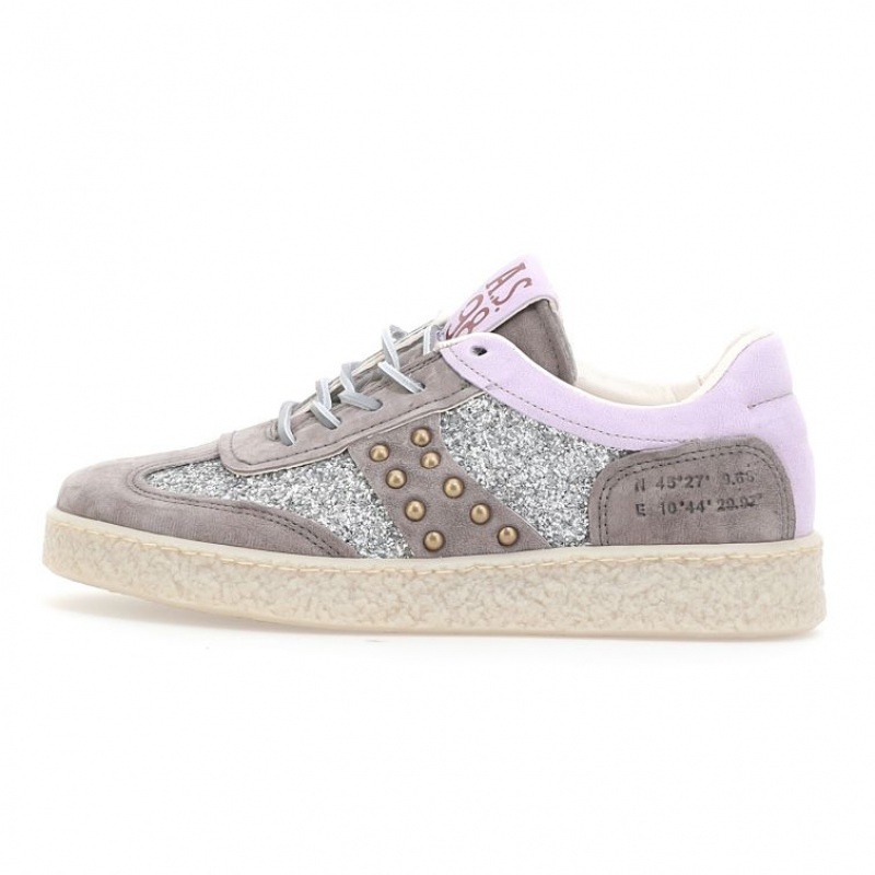 A.S.98 Roxy Sneakers Dame Lilla Grå | NO-VUQLDI870