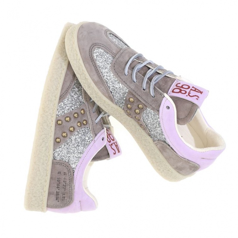 A.S.98 Roxy Sneakers Dame Lilla Grå | NO-VUQLDI870