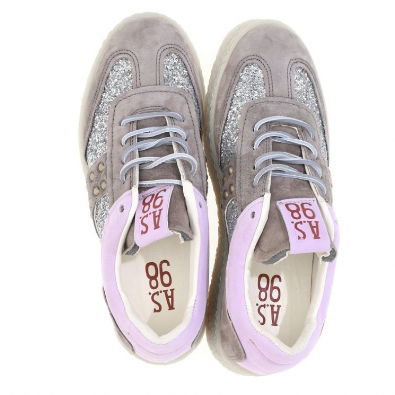 A.S.98 Roxy Sneakers Dame Lilla Grå | NO-VUQLDI870