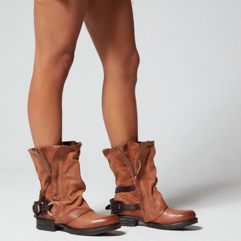 A.S.98 Saintec 259214 Ankle boots Dame Khaki | NO-DPOZMQ530