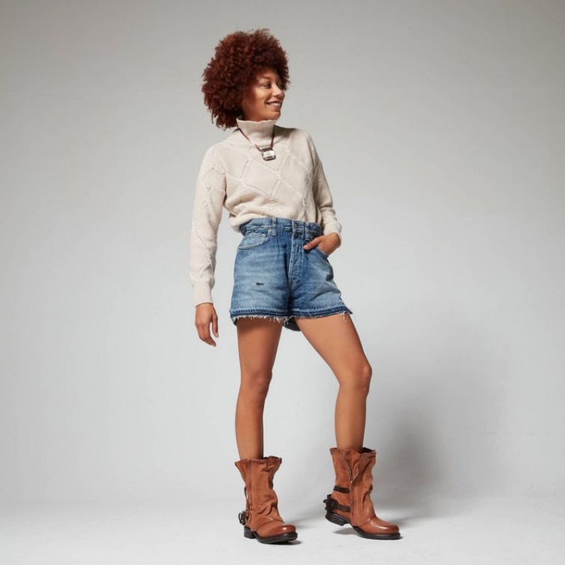 A.S.98 Saintec 259214 Ankle boots Dame Khaki | NO-DPOZMQ530