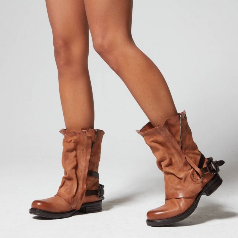 A.S.98 Saintec 259214 Ankle boots Dame Khaki | NO-DPOZMQ530