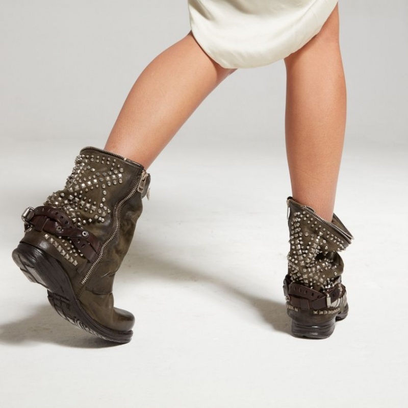 A.S.98 Saintec 259216 Ankle boots Dame Dyp Grønn | NO-ZADXJO184