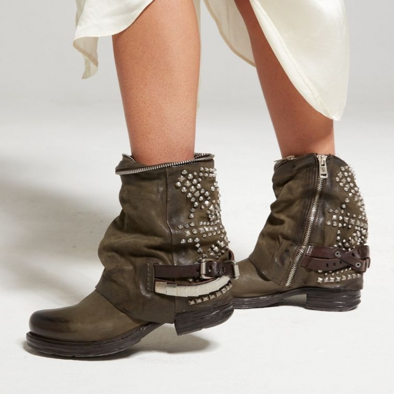 A.S.98 Saintec 259216 Ankle boots Dame Dyp Grønn | NO-ZADXJO184