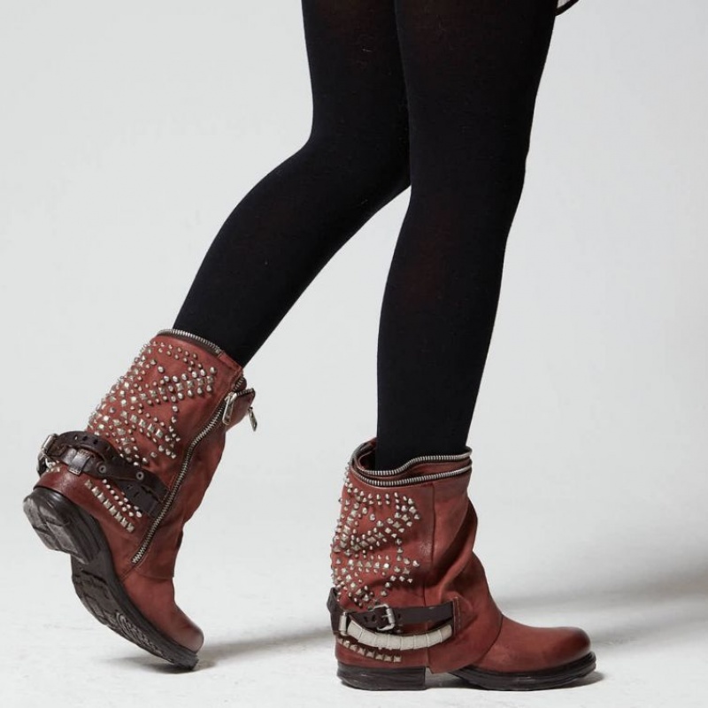 A.S.98 Saintec 259216 Ankle boots Dame Rød | NO-BXVDCL984
