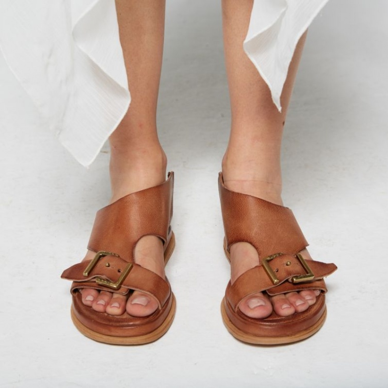 A.S.98 Sarah Sandaler Dame Khaki | NO-TREFUV543